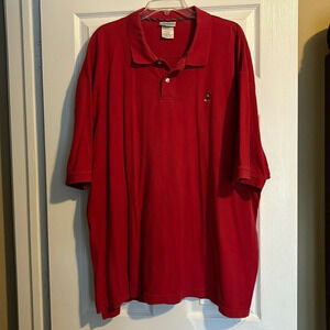 Walt Disney World men’s red embroidered Mickey Mouse polo shirt size XXXL